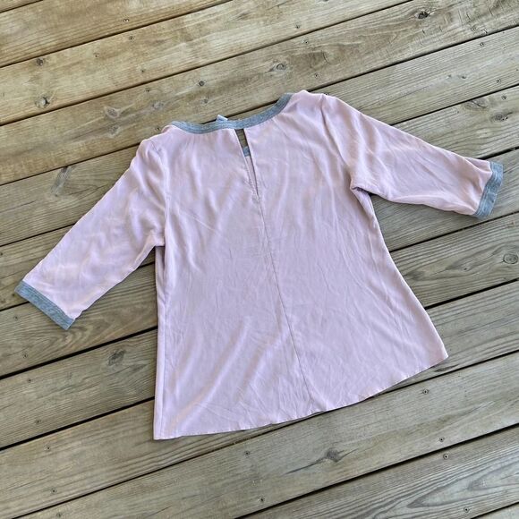 Soft Surroundings Light Mauve Silk Blouse Large - Picture 2 of 3